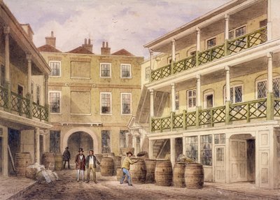 Bell Inn, Aldersgate Street, London von Thomas Hosmer Shepherd
