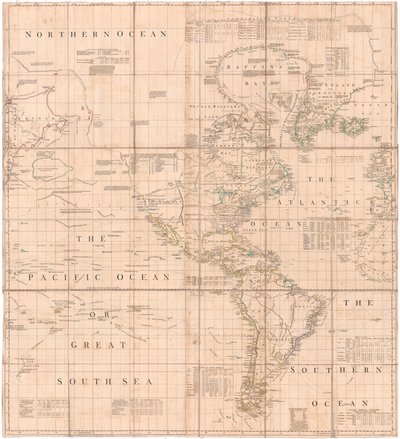 Eine Karte des Atlantik-Pazifik von Jefferys von Thomas Jefferys
