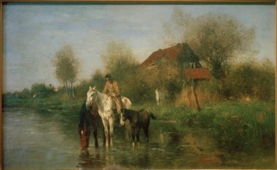 Pferde am Wasser von Thomas Ludwig Herbst