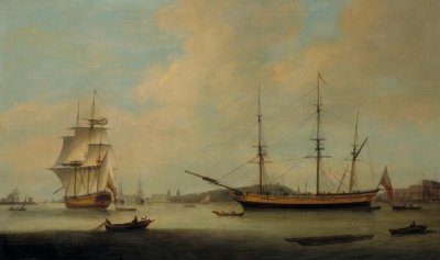 Das US-Schiff Granville vor Deptford von Thomas Luny