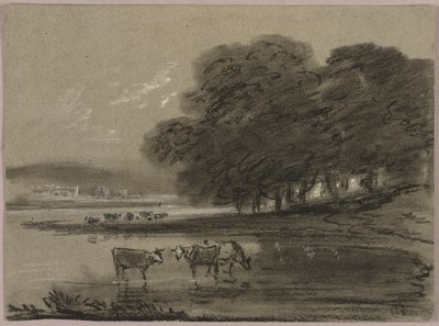 Landschaft mit Kühen von Thomas Monro