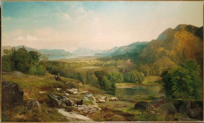 Die Herde hüten von Thomas Moran