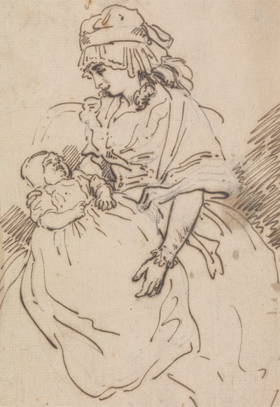 Eine Mutter und Kind von Thomas Rowlandson