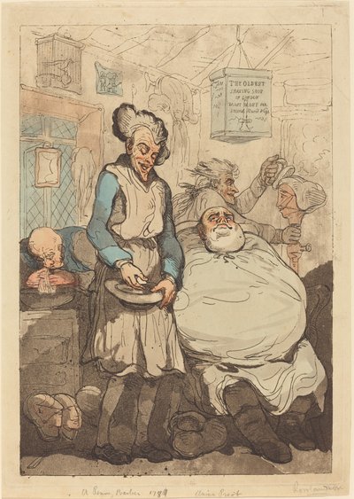 Ein Penny-Friseur von Thomas Rowlandson