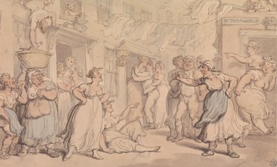 Wütende Szene auf einer Straße von Thomas Rowlandson