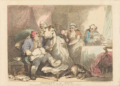 Trost bei der Gicht von Thomas Rowlandson