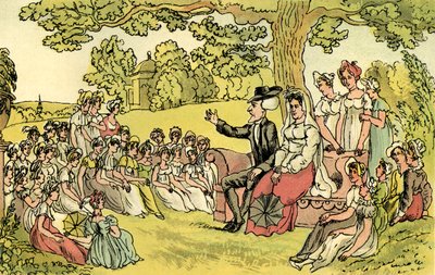 Dr. Syntax besucht ein Internat von Thomas Rowlandson