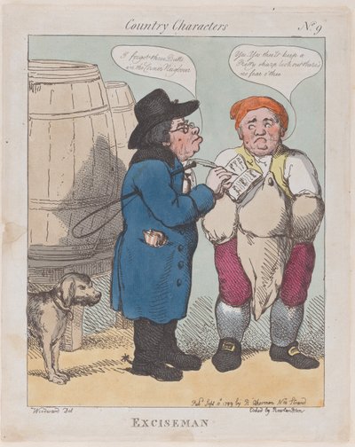 Zollbeamter, 10. September 1799 von Thomas Rowlandson