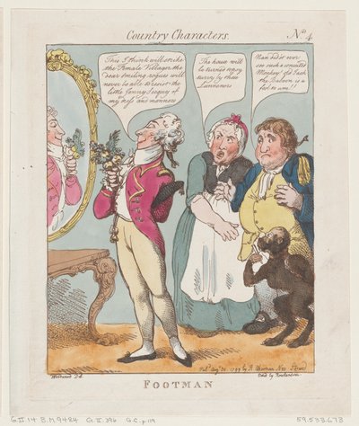 Lakai, 30. August 1799 von Thomas Rowlandson