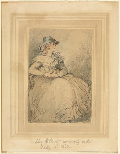 Lady Elliott, allgemein Dolly die Große genannt von Thomas Rowlandson