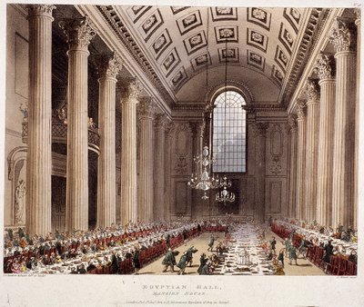 Innenansicht des Mansion House, London, 1809 von Thomas Rowlandson