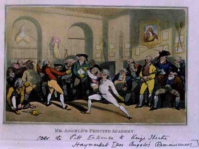Mr. Angelos Fechtakademie von Thomas Rowlandson