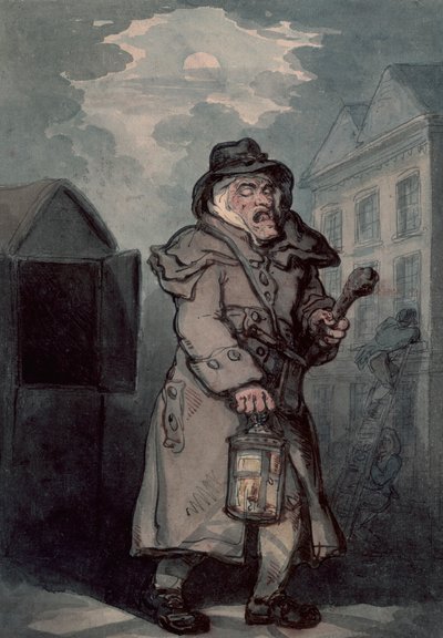 Nachtwächter, spätes 18. Jahrhundert von Thomas Rowlandson