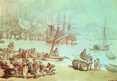 Hafen von Portsmouth von Thomas Rowlandson