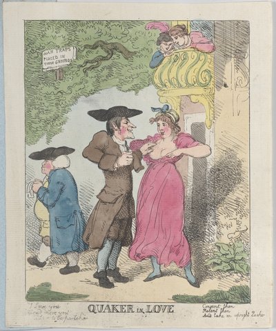 Quäker in Liebe, 1815 von Thomas Rowlandson
