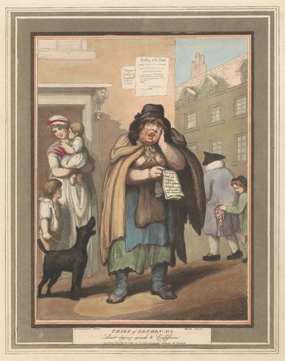 Set von acht: Rufe von London von Thomas Rowlandson