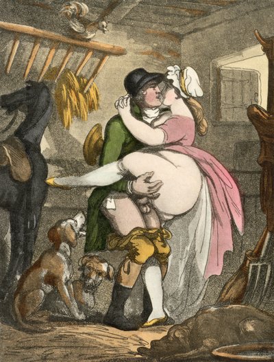 Der Bauer und die Milchmagd, 1808-17 von Thomas Rowlandson