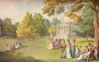 Die Gärten des Stowe House, Bucks, ca. 1785 von Thomas Rowlandson
