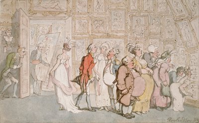 Das Vorzimmer des Porträtmalers, 1809 von Thomas Rowlandson