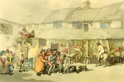 Das Posthaus, ca. 1800, 1942 von Thomas Rowlandson