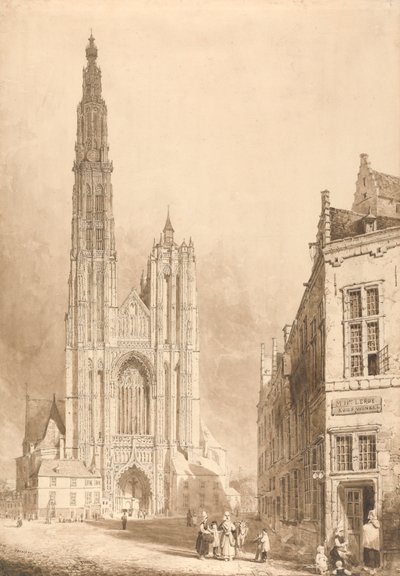 Ansicht der Kathedrale von Antwerpen von Thomas Sidney Cooper