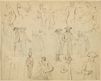 Roger de Coverley und die Zigeuner [verso] von Thomas Stothard
