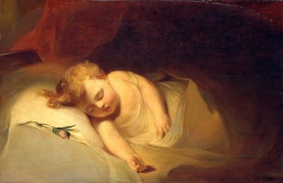 Schlafendes Kind, Die Rosenknospe, 1841 von Thomas Sully