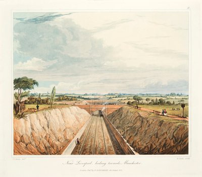 In der Nähe von Liverpool, Blick Richtung Manchester, 1831 von Thomas Talbot Bury
