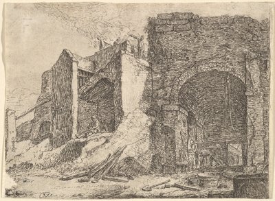 Die Schmiede, 17. Jahrhundert von Thomas Wijck