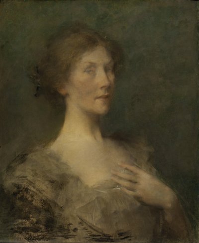 Porträt einer Dame von Thomas Wilmer Dewing