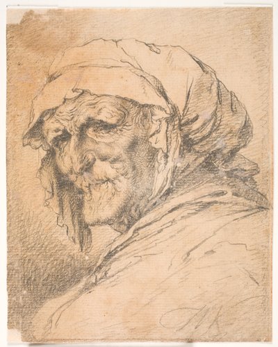 Kopf einer alten Frau von Thomas Worlidge