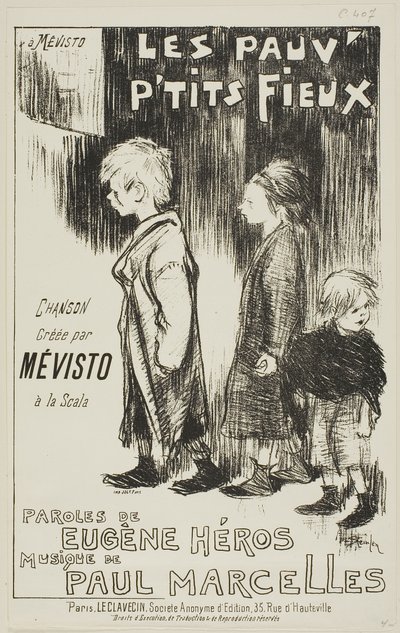 Die armen kleinen Jungen von Théophile Alexandre Pierre Steinlen