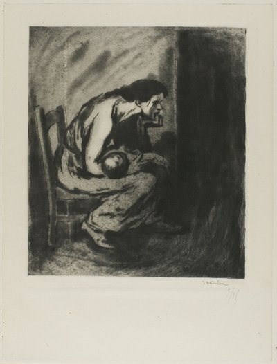 Das kranke Kind von Théophile Alexandre Pierre Steinlen