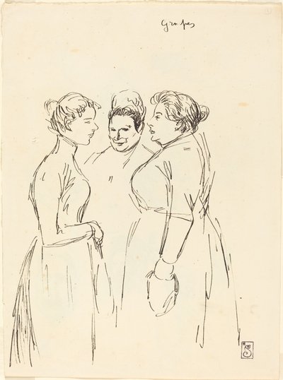 Klatschende Frauen von Théophile Alexandre Steinlen