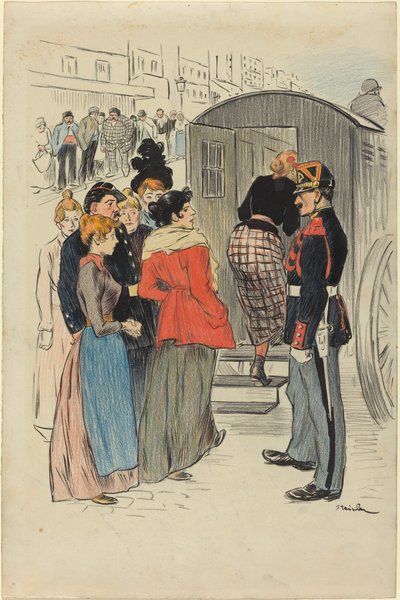 Die Razzia von Théophile Alexandre Steinlen