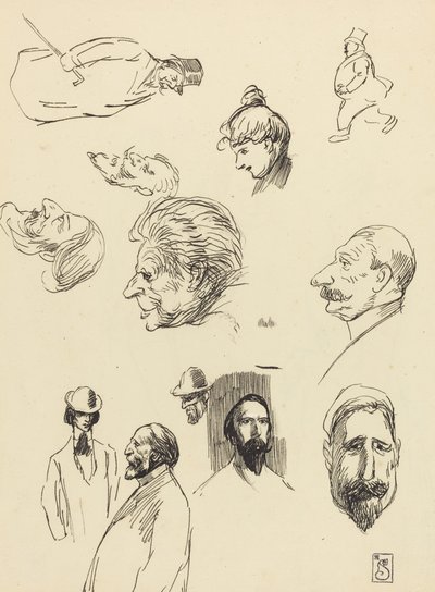 Studien von Figuren und Köpfen von Théophile Alexandre Steinlen