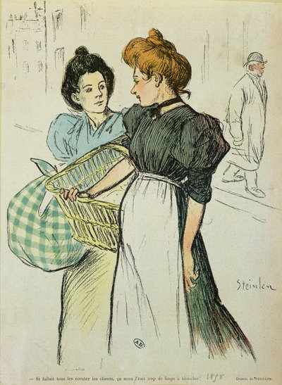 Zwei Wäscherinnen, 1898 von Théophile Alexandre Steinlen