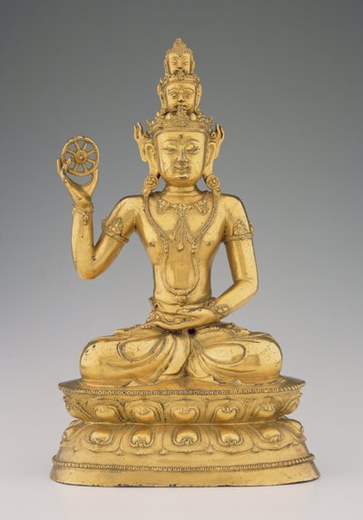 Vajrasattvadhatu Lokesvara (vergoldete Kupferlegierung) von Tibetan School