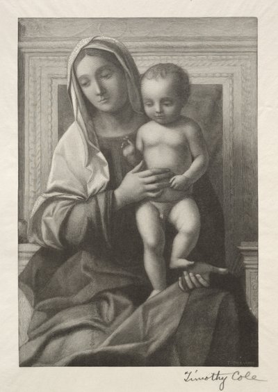 Alte italienische Meister: Madonna mit Kind, 1888-1892 von Timothy Cole