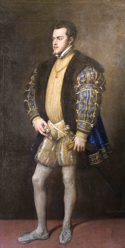 Porträt von Philipp II. von Titian (c.1488 1576)