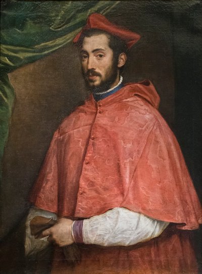 Porträt von Kardinal Alessandro Farnese von Titian (c.1488 1576)