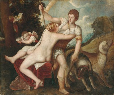 Venus und Adonis von Tiziano Vecelli