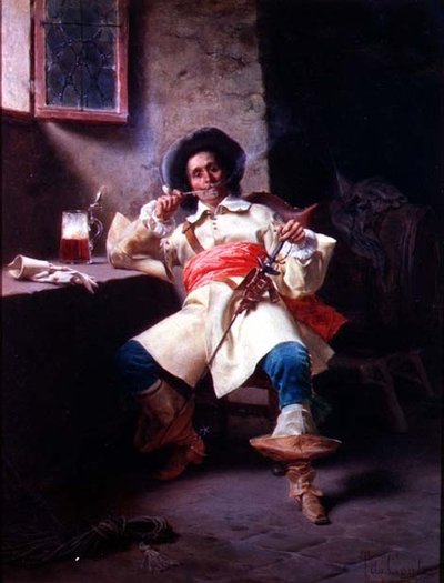Soldat beim Zechen von Tito Conti