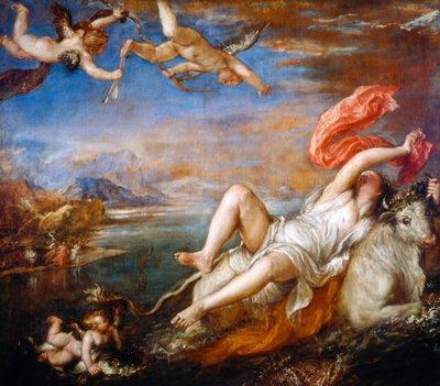 Die Vergewaltigung der Europa, 1560-1561 von Tiziano Vecelli