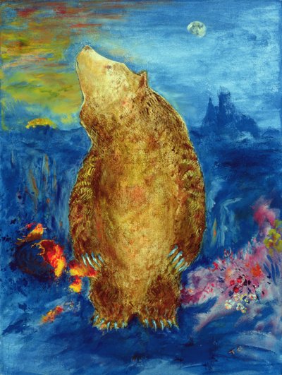 Tanzender blauer Bär von Tom Cook