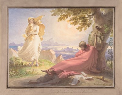 Tasso betrachtet die Schönheit, 1823 von Tommaso Minardi