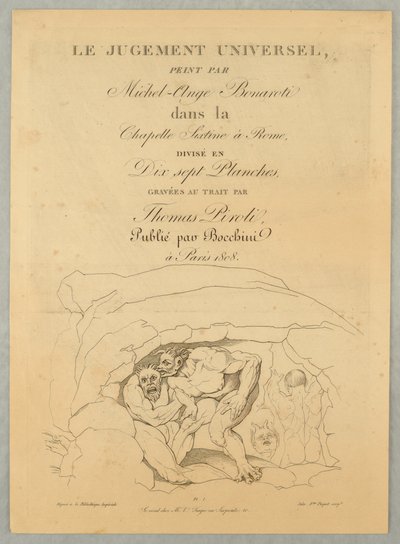 Titelseite, Le Jugement Universel von Tommaso Piroli