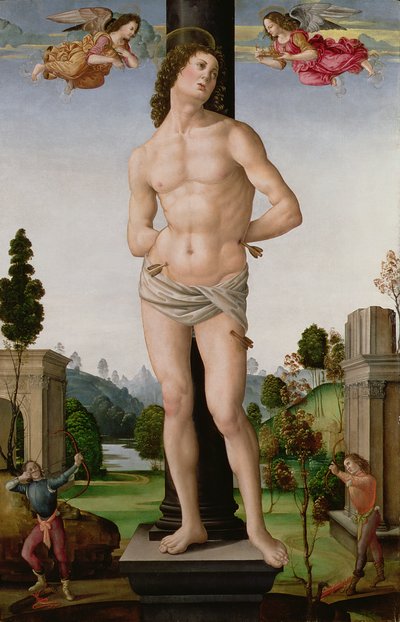 Martyrium des Hl. Sebastian, ca. 1490-95 von Tommaso di Piero