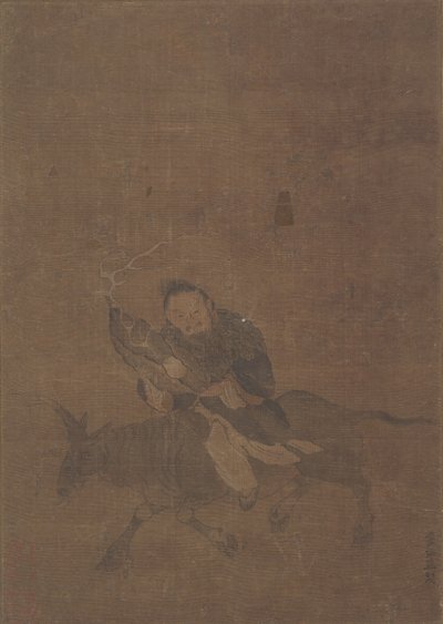 Daoist auf einem gehörnten Tier reitend von Tong Renyi