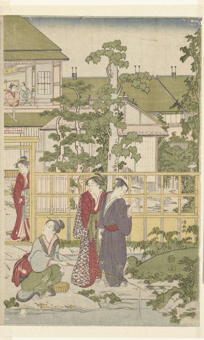 Blinde Kuh spielen von Torii Kiyonaga